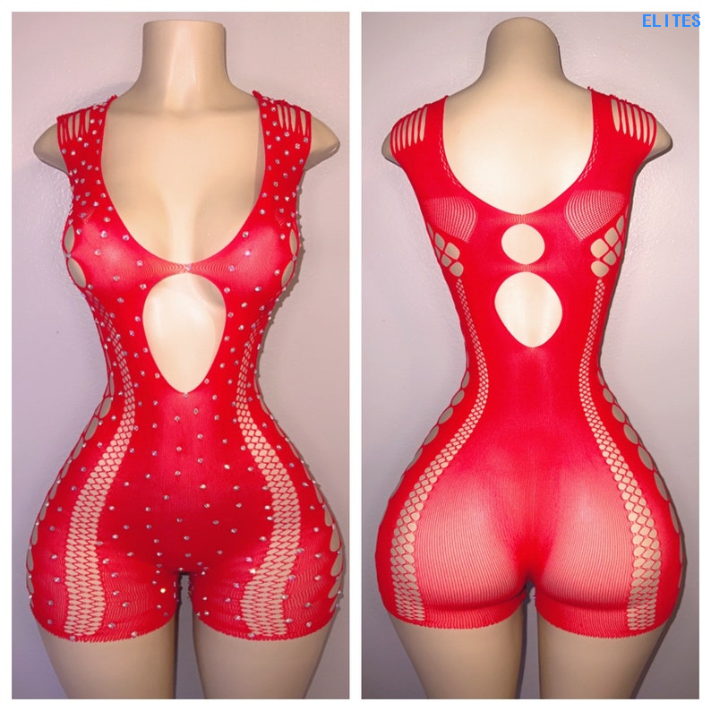 ELITES Custom Hot Girls Fishnet Bodysuits Wholesale Exotic Dancewear